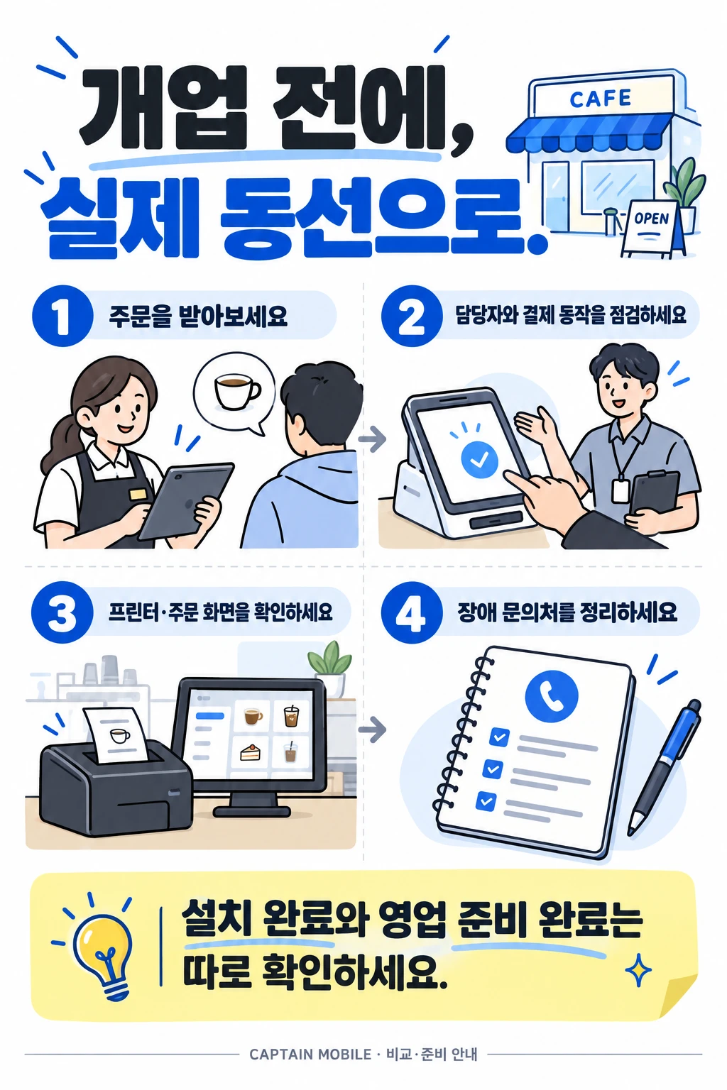 개업 전 업무 동선 점검