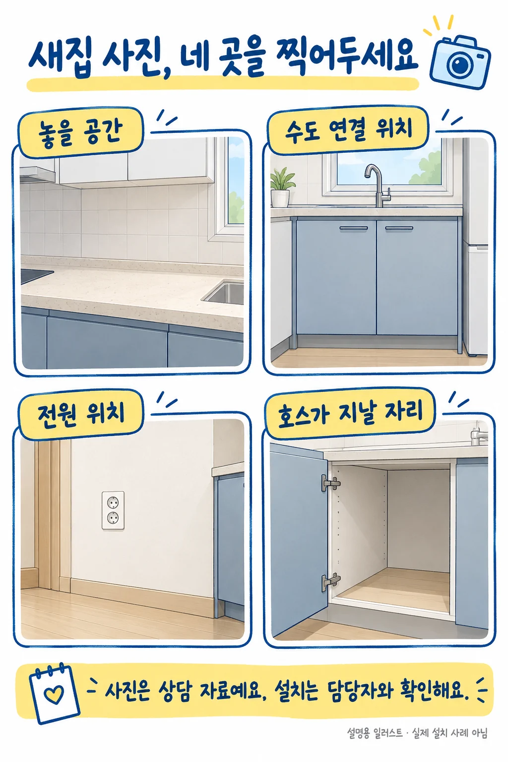 새집 설치 상담용 사진 네 곳
