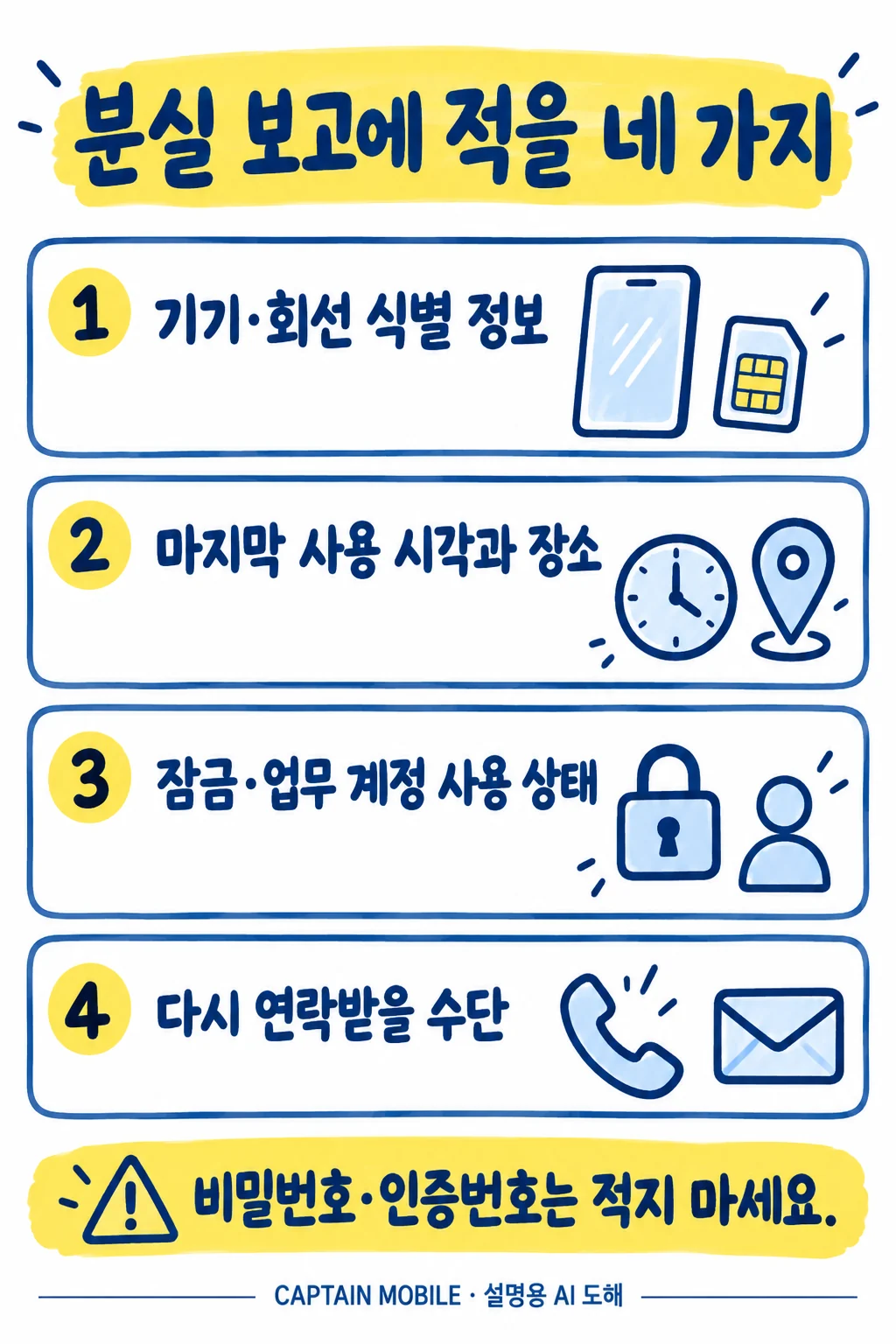 찾은 뒤에도 담당자에게 먼저 알려 주세요