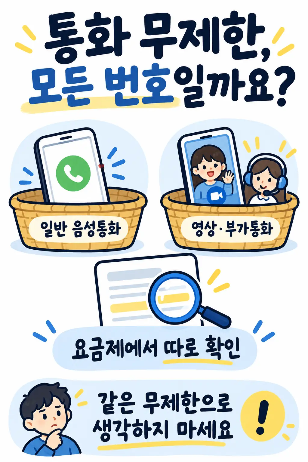 알뜰폰 통화 무제한인데 고객센터 전화요금은 왜 따로 나올까요?