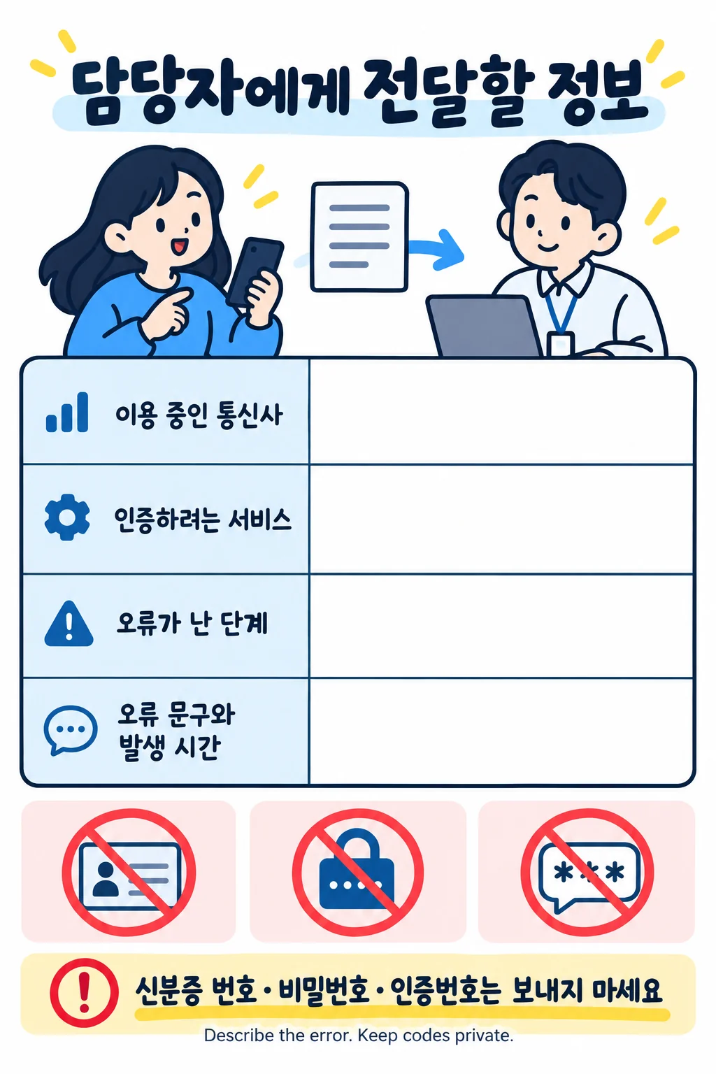 인사 담당자가 직원에게 보낼 짧은 안내
